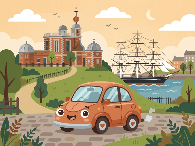 Illustration of a London landmark near Greenwich
